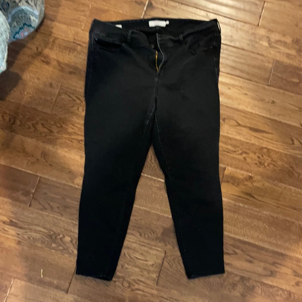 Torrid black denim jagging jeans